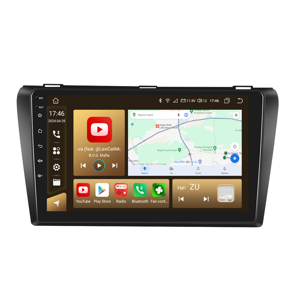 Navigatie Mazda 3 (2006-2012) cu Android, 8GB RAM 128GB ROM, cu SLOT SIM 4G, DSP, ecran 9 Inch,Carplay si Android Auto [1]
