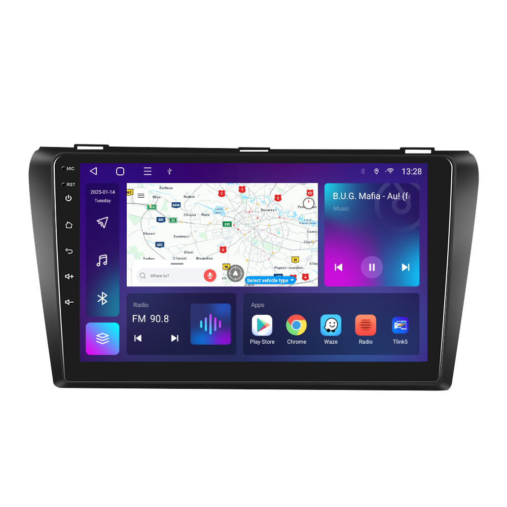 Navigatie Mazda 3 (2006-2012) cu Android, 4GB RAM 64GB ROM, cu SLOT SIM 4G, DSP, ecran 9 Inch,Carplay si Android Auto [1]