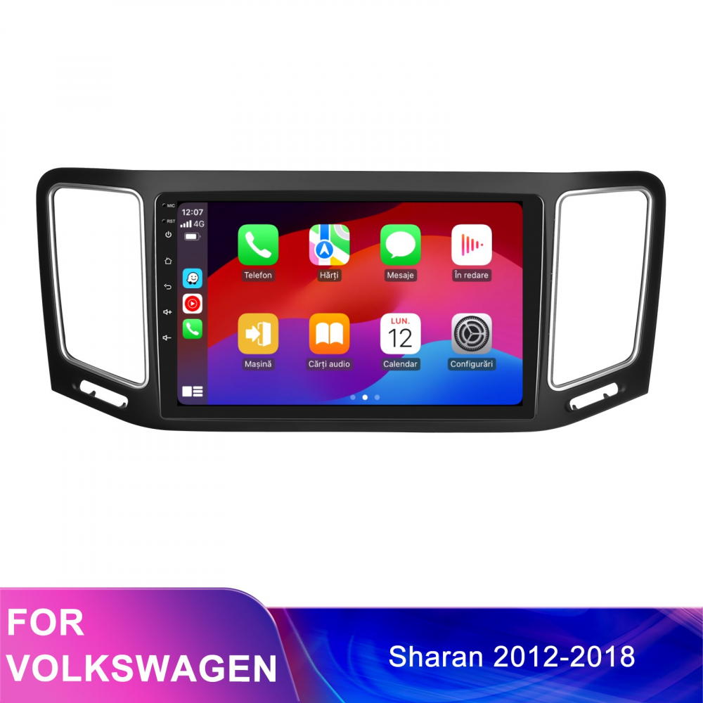 Navigatie Volkswagen Sharan (2010-2018) cu Android, 4GB RAM 64GB ROM, DSP, ecran 9 Inch, Carplay si Android Auto [8]