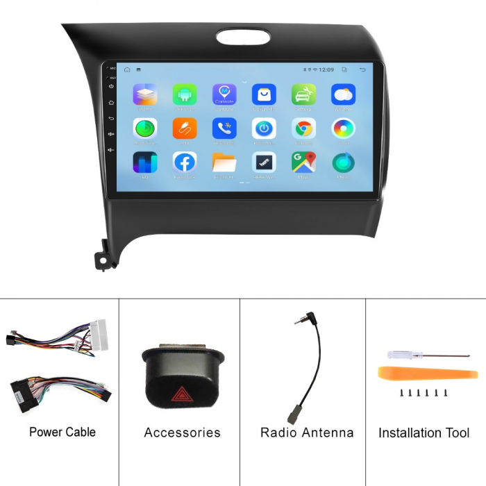 Navigatie KIA K3 (2013-2016), Android 12, 8GB RAM 128 GB,SIM 4G. DSP, Carplay si Android auto, ecran 9 inch [10]