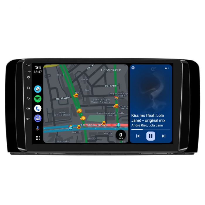 Navigatie Mercedes-Benz R-class R300/R350 (2006-2014), cu Android 12, 4GB 64GB, SIM 4G, CarPlay si Android Auto, DSP, wifi, ecran 9 inch [4]