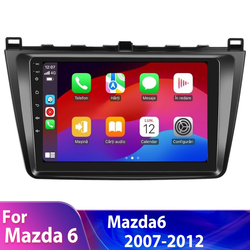 Navigatie Mazda 6 (2007-2012), cu Android 12, 4GB 64GB, SIM 4G, CarPlay si Android Auto, DSP, wifi, ecran 9 inch [11]