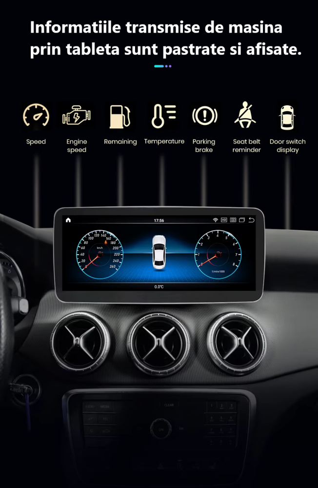 Navigație Mercedes-Benz A-Class W176, GLA X156, CLA C117 – 10.25" | 8+128GB 2.0 OctaCore Snapdragon 665, 4G SIM, CarPlay, Android Auto [7]