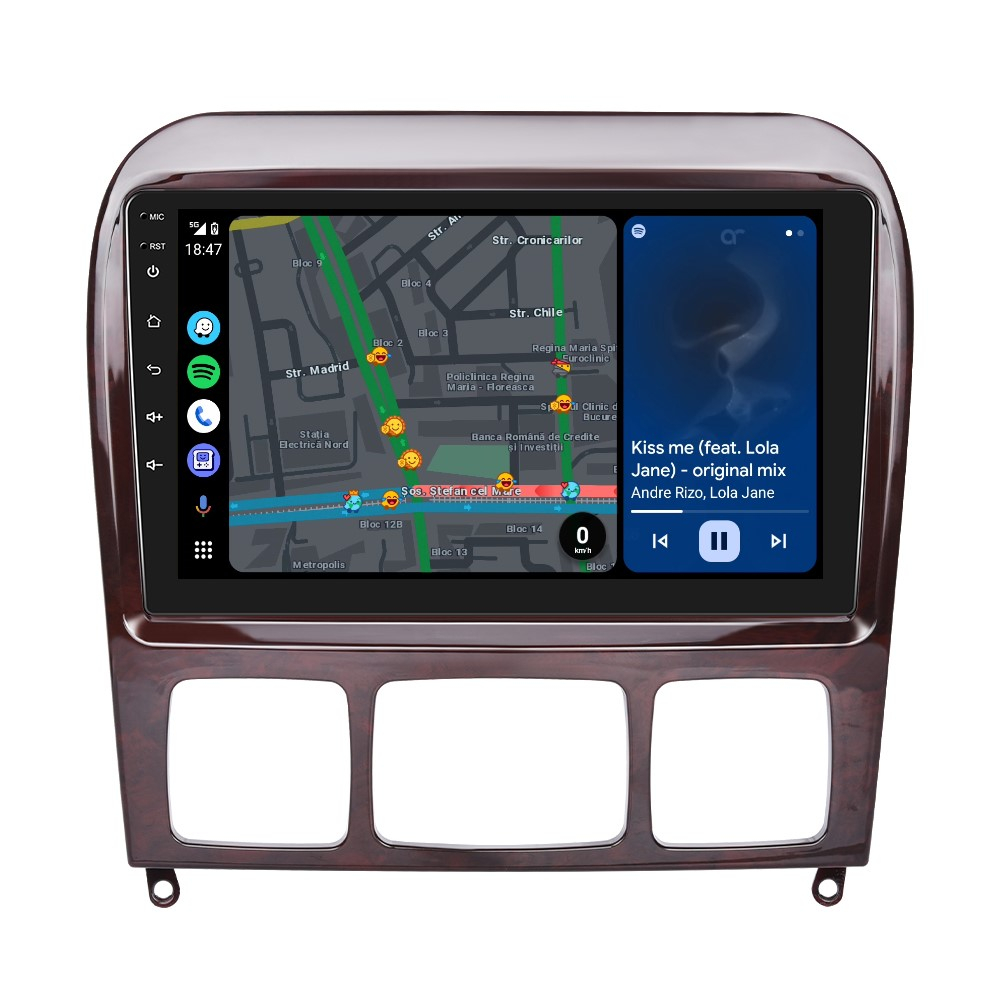 Navigatie Mercedes Benz, S (1999-2007) cu Android, 4GB RAM 64GB ROM, cu SLOT SIM 4G, DSP, ecran 9 Inch, Carplay si Android Auto [4]