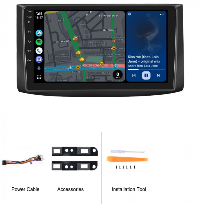 Navigatie Chevrolet Aveo (2006-2010), Android 12, 8GB RAM 128GB, SLOT SIM 4G, DSP, Carplay si Android auto, ecran 9 inch [7]
