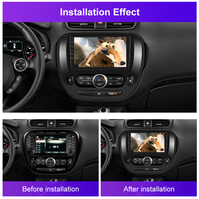 Navigatie KIA Soul Low End 2014, Android 12, 2GB RAM 32GB, DSP, Carplay si Android auto, ecran 9 inch [6]