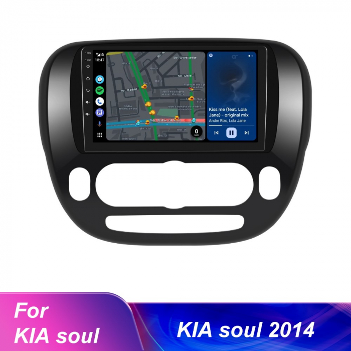 Navigatie KIA Soul Low End 2014, Android 12, 2GB RAM 32GB, DSP, Carplay si Android auto, ecran 9 inch [3]