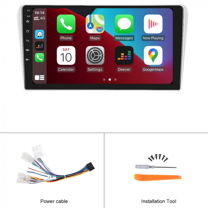 Navigatie Toyota Avensis (2002-2008), Android 12, 4GB RAM 64GB, DSP, SIM 4G, Carplay si Android auto, ecran 9 inch [8]