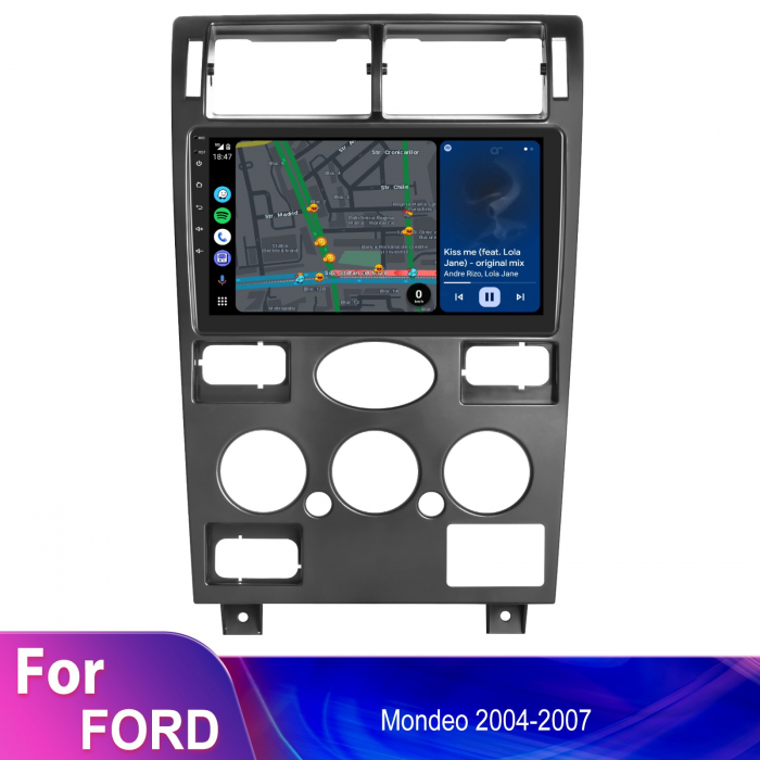 Navigatie Ford Mondeo (2000-2007), Android 12, 8GB RAM 128GB, SLOT SIM 4G, DSP, Carplay si Android auto, ecran 9 inch [4]