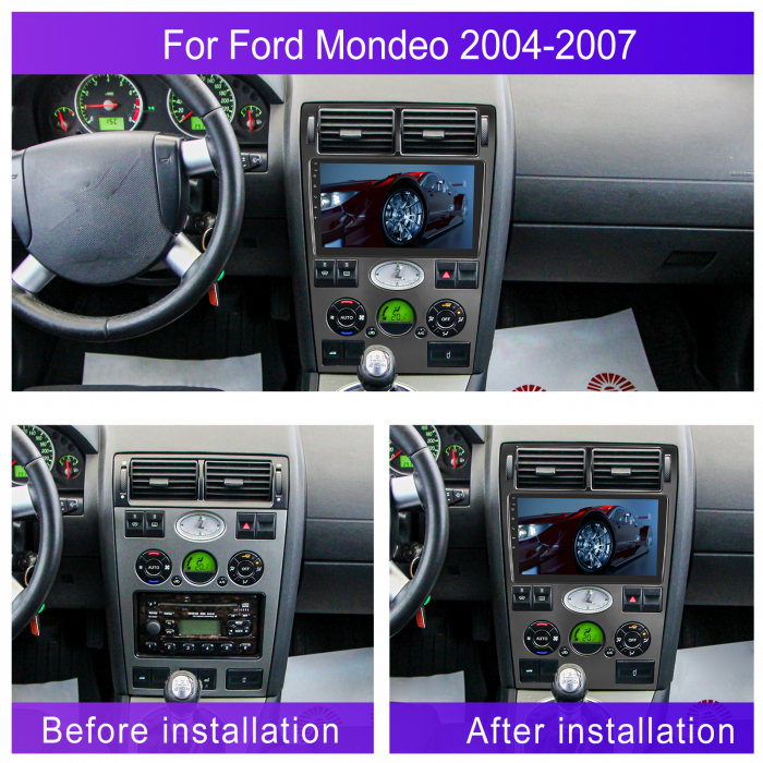 Navigatie Ford Mondeo (2000-2007), Android 12, 8GB RAM 128GB, SLOT SIM 4G, DSP, Carplay si Android auto, ecran 9 inch [5]
