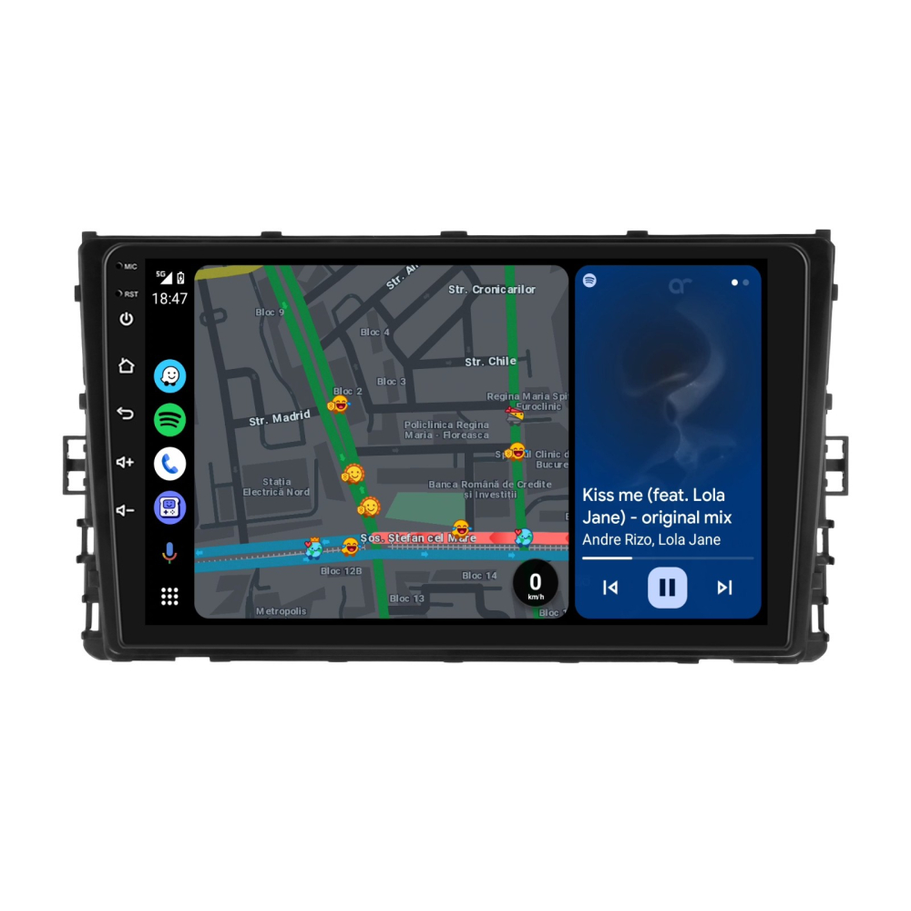 Navigatie Volkswagen T-ROC (2017-2022) cu Android, 8GB RAM 128GB ROM, cu SLOT SIM 4G, DSP, ecran 9 Inch, Carplay si Android Auto [5]