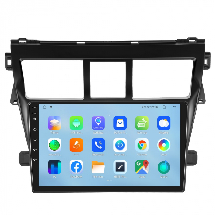 Navigatie Toyota Vios Yaris (2007-2012), Android 12, 8GB RAM 128GB,SLOT SIM 4G, DSP, Carplay si Android auto, ecran 9 inch [2]