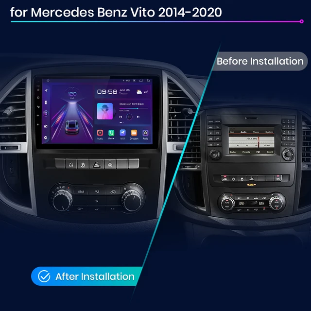 Navigatie Mercedes-Benz Vito W447 (2014-2021) Android 12, 4GB RAM 64GB, SIM 4G, CarPlay si Android Auto, Ecran 10.1 inch [3]