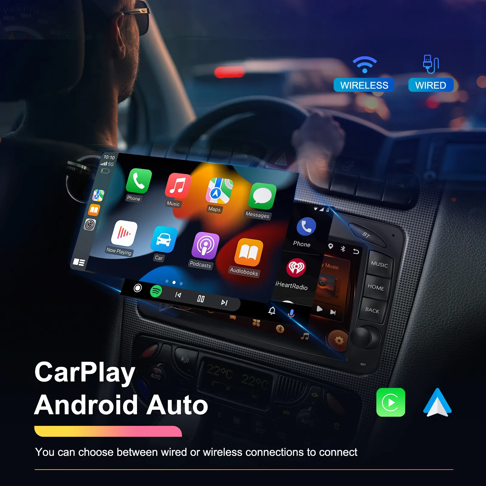 Navigatie Mercedes-Benz W203/W209/W210, Android 13, 2GB 64GB, CarPlay si Android Auto wifi, ecran 7 inch [10]