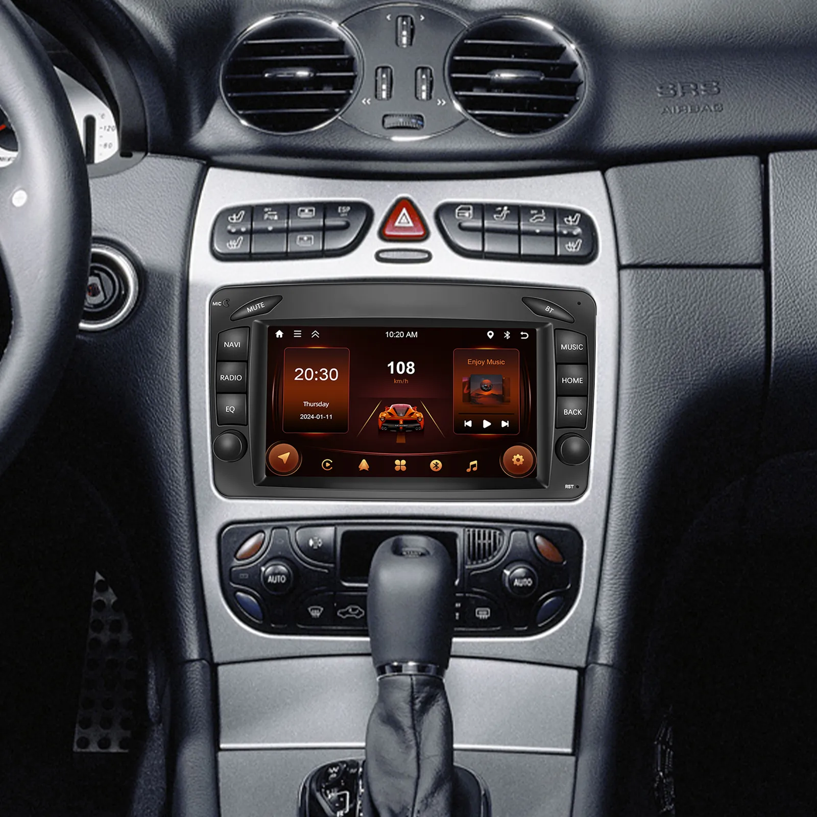 Navigatie Mercedes-Benz W203/W209/W210, Android 13, 2GB 64GB, CarPlay si Android Auto wifi, ecran 7 inch [8]