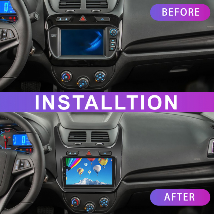 Navigatie Chevrolet Cobalt (2011-2018), Android 12, 8GB RAM 128GB, SIM 4G, DSP, Carplay si Android auto, ecran 9 inch [2]