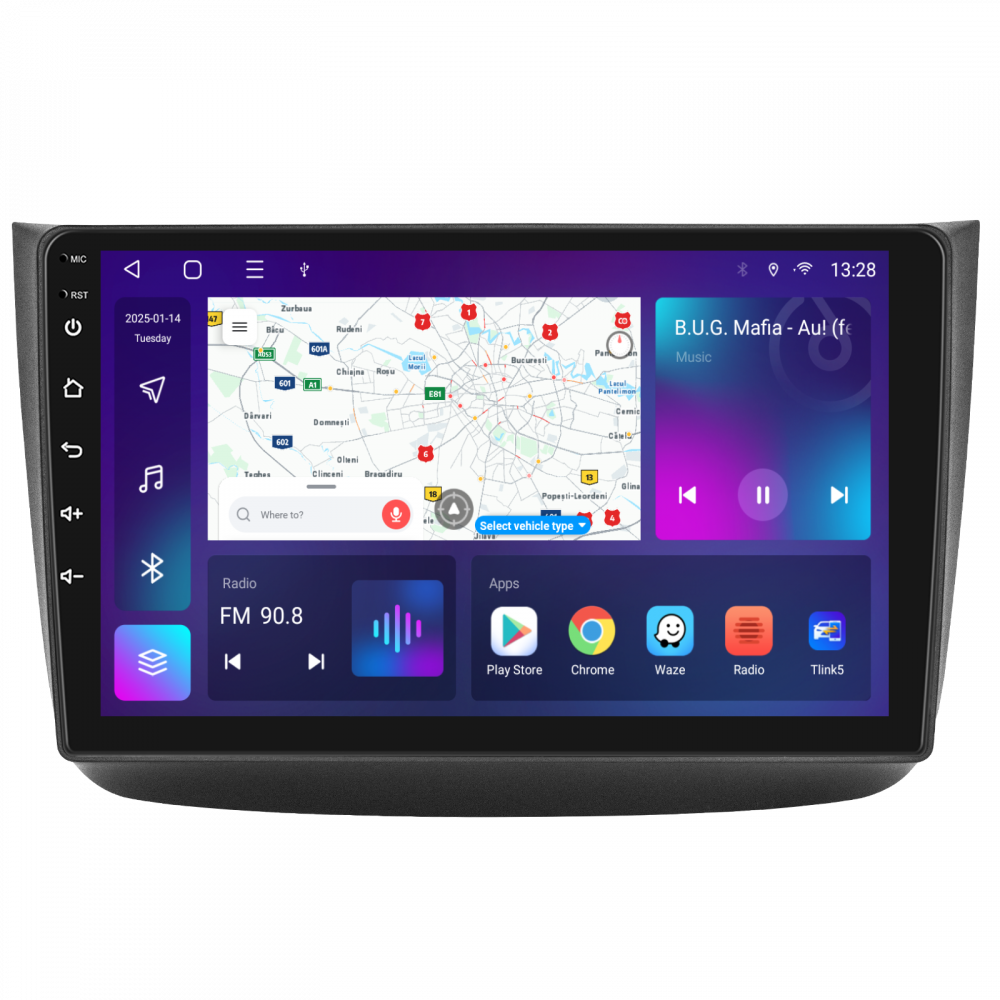 Navigatie Mercedes Viano (2004-2011), Vito (2010-2015), cu Android, 4GB RAM 64GB ROM, cu SLOT SIM 4G, DSP, ecran 10,1 Inch, Carplay si Android Auto [1]