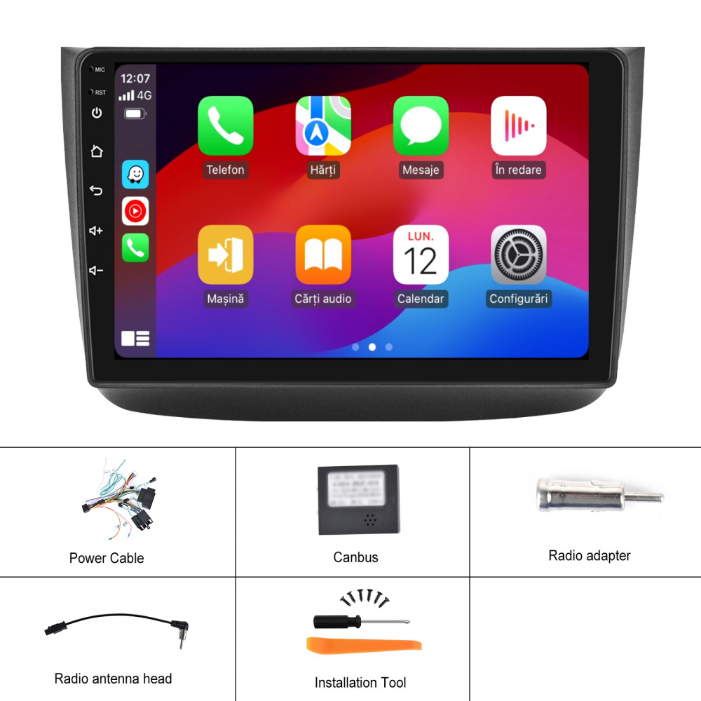 Navigatie Mercedes Viano (2004-2011), Vito (2010-2015) cu Android, 4GB RAM 64GB ROM, DSP, ecran 10,1 Inch, Carplay si Android Auto [11]