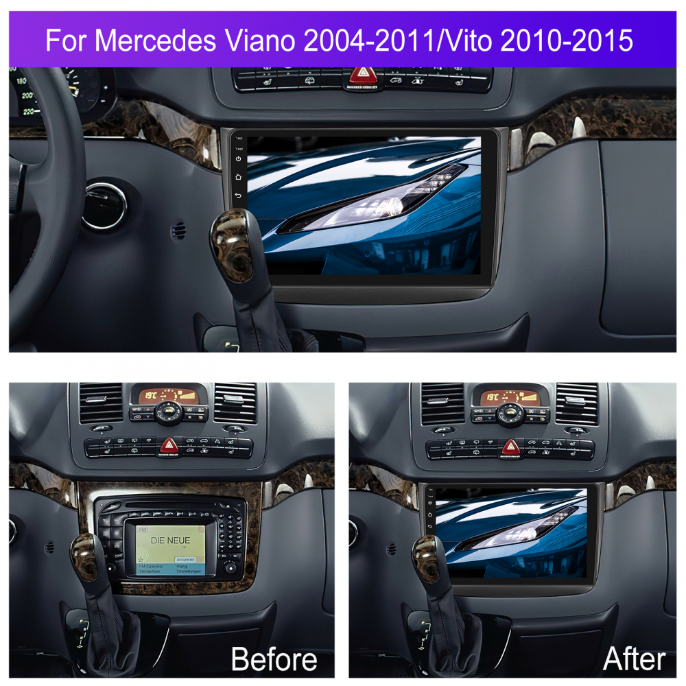 Navigatie Mercedes Viano (2004-2011), Vito (2010-2015) cu Android, 4GB RAM 64GB ROM, DSP, ecran 10,1 Inch, Carplay si Android Auto [2]