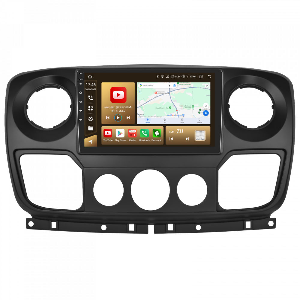 Navigatie Renault Master, Opel Movano, Nissan NV400 2010 cu Android, 8GB RAM 128GB ROM, cu SLOT SIM 4G, DSP, ecran 10,1 Inch, Carplay si Android Auto [1]
