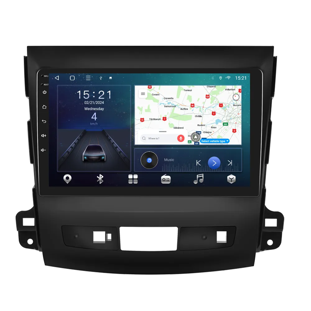 Navigatie Mitstubishi Outlander / Peugeot 4007 / Citroen C-Crosser (2008-2015), Android 13, 4GB RAM 64GB, SLOT SIM 4G, DSP, Carplay si Android auto, ecran 9 inch [3]