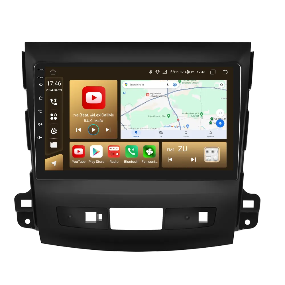 Navigatie Mitstubishi Outlander / Peugeot 4007 / Citroen C-Crosser (2008-2015), Android 13, 8GB RAM 128GB, SLOT SIM 4G, DSP, Carplay si Android auto, ecran 9 inch [9]
