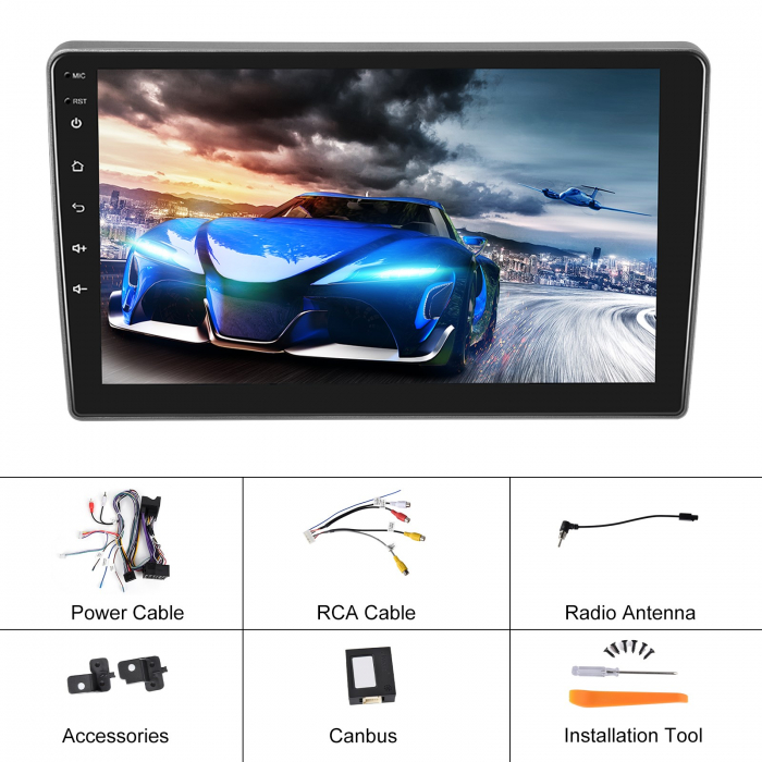 Navigatie Peugeot 407 (2004-2008), Android 12, 4GB RAM 64GB, SLOT SIM 4G, DSP, Carplay si Android auto, ecran 9 inch [10]