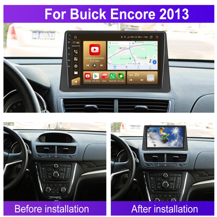 Navigatie Mokka 1 (2012-2016), Android 12, 2GB 32GB, CarPlay si Android Auto, DSP, ecran 10.1 Inch [2]