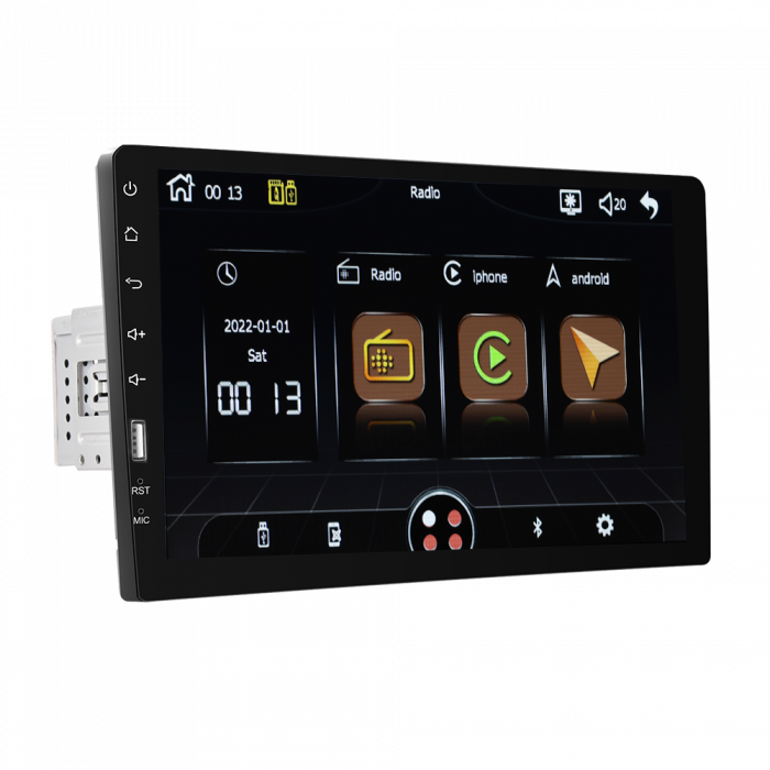 Navigatie MP5 Player Auto 1DIN Universal, CarPlay si Android Auto, Bluetooth, USB frontal, RCA Subwoofer, ecran 9 Inch [5]