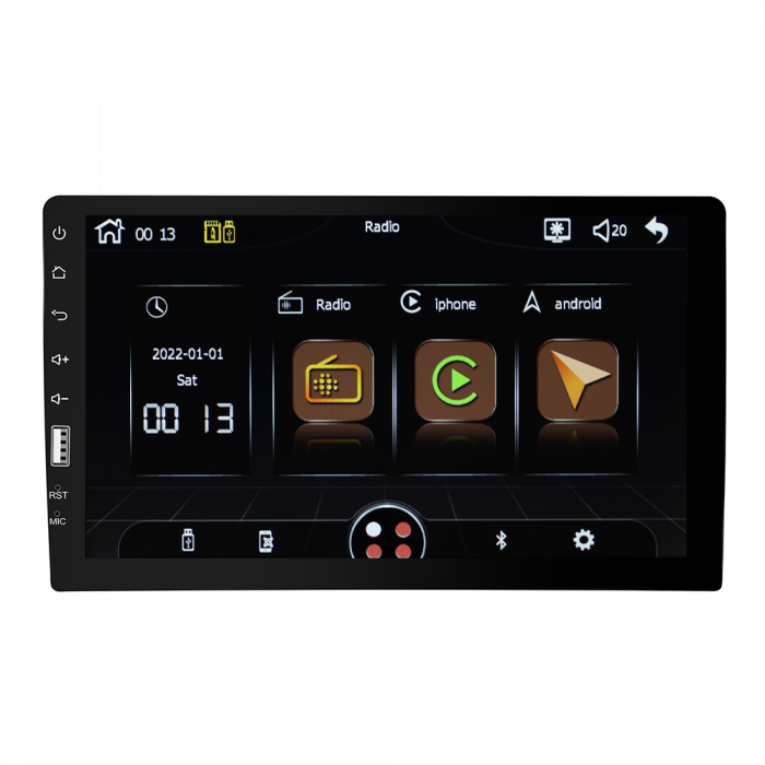 Navigatie MP5 Player Auto 1DIN Universal, CarPlay si Android Auto, Bluetooth, USB frontal, RCA Subwoofer, ecran 9 Inch [8]
