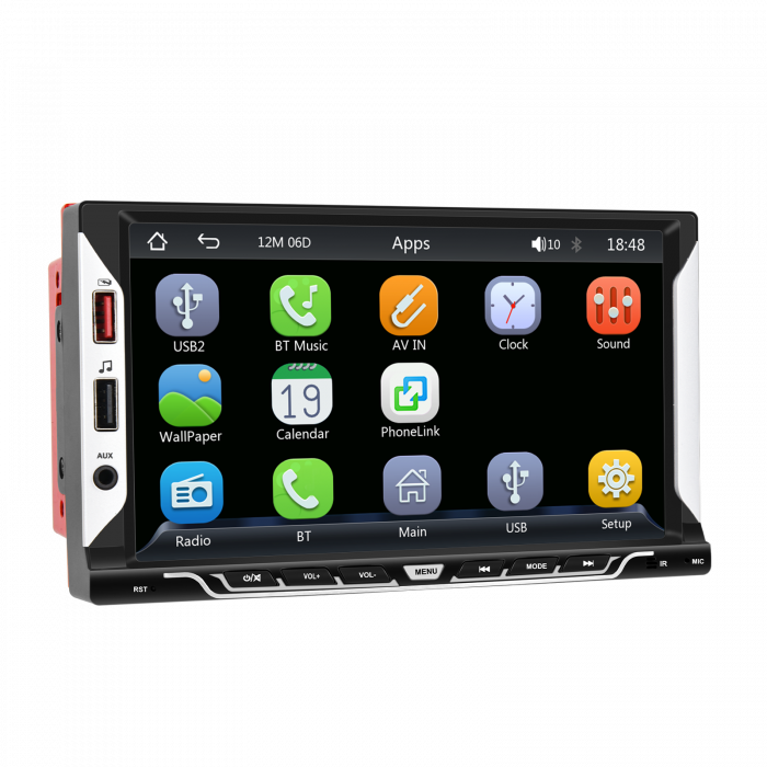 Navigatie MP5 Player Auto 2DIN Universal, cu Carplay si Android Auto Wireless, Bluetooth, USB. 4x60W, ecran tactil 7 inch [4]