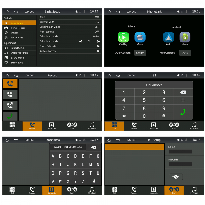 Navigatie MP5 Player Auto 2DIN Universal, cu Carplay si Android Auto Wireless, Bluetooth, USB. 4x60W, ecran tactil 7 inch [14]