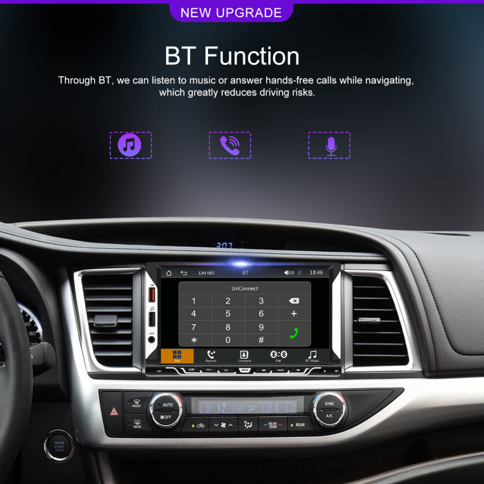 Navigatie MP5 Player Auto 2DIN Universal, cu Carplay si Android Auto Wireless, Bluetooth, USB. 4x60W, ecran tactil 7 inch [16]