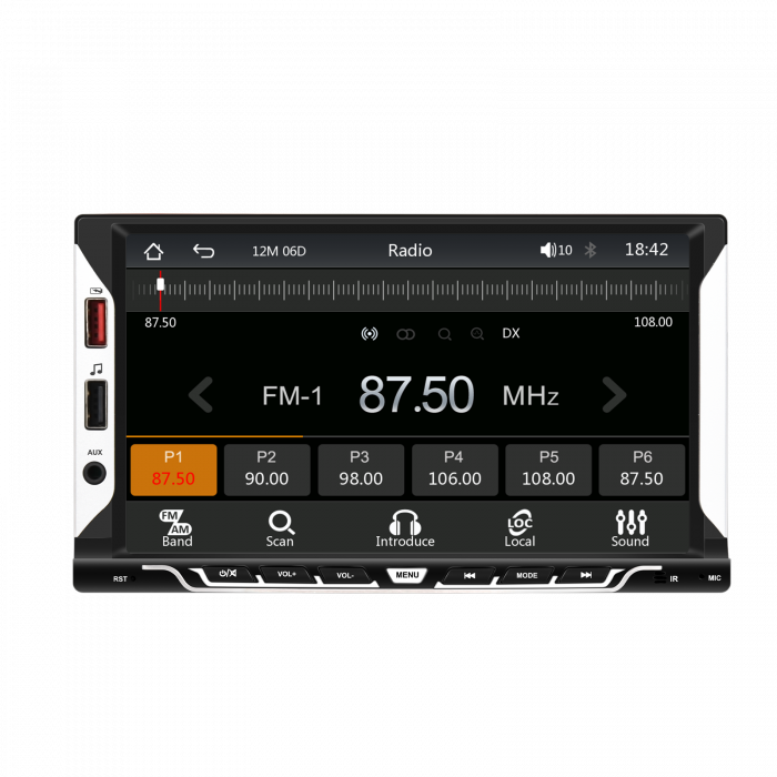 Navigatie MP5 Player Auto 2DIN Universal, cu Carplay si Android Auto Wireless, Bluetooth, USB. 4x60W, ecran tactil 7 inch [2]