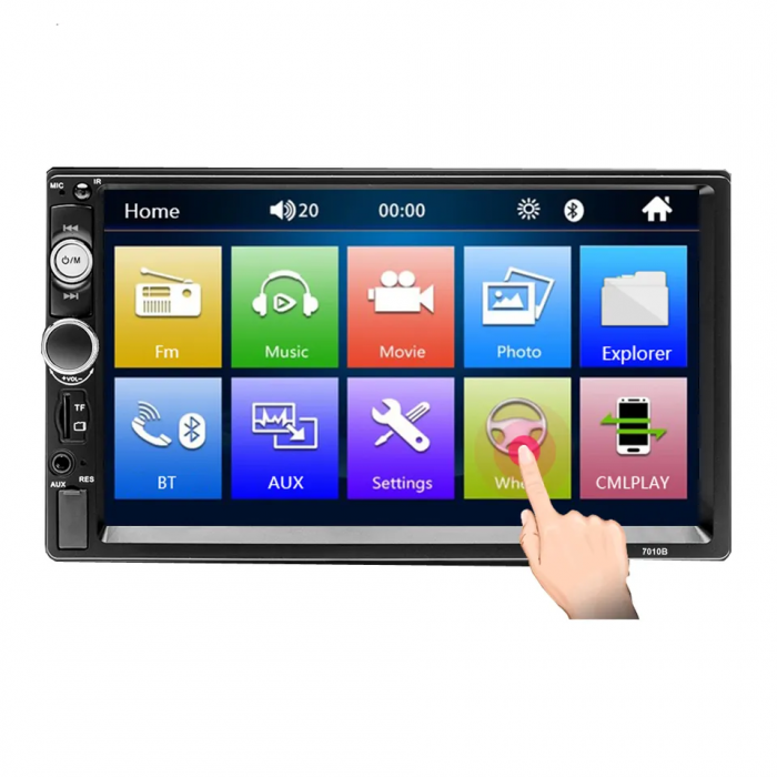 *PROMO* Set MP5 Player Auto, MirrorLink, 2DIN Bluetooth, AUX, USB, Card SD+Camera marsarier+Rama [2]