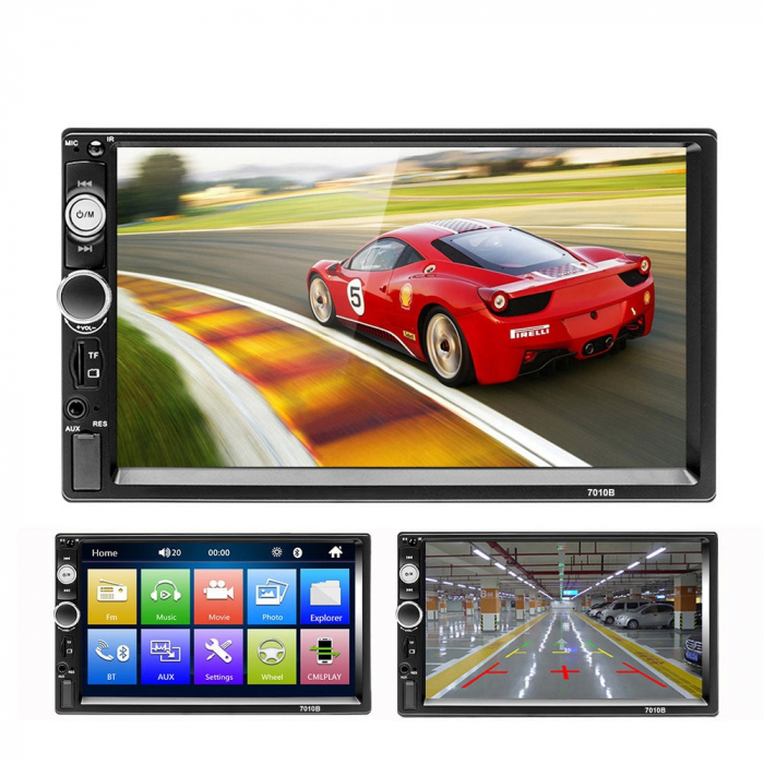 *PROMO* Set MP5 Player Auto, MirrorLink, 2DIN Bluetooth, AUX, USB, Card SD+Camera marsarier+Rama [15]