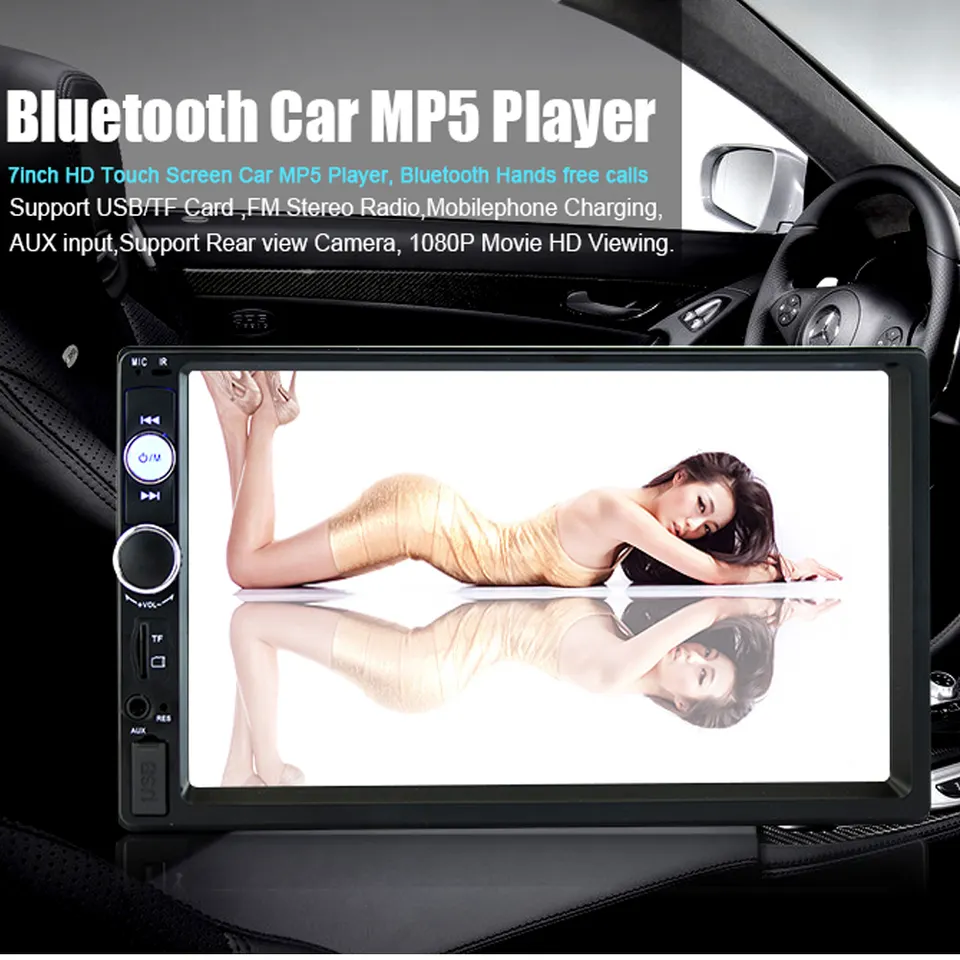 Navigatie MP5 Player Auto, MirrorLink, 2DIN Bluetooth, AUX, USB, Card SD [8]