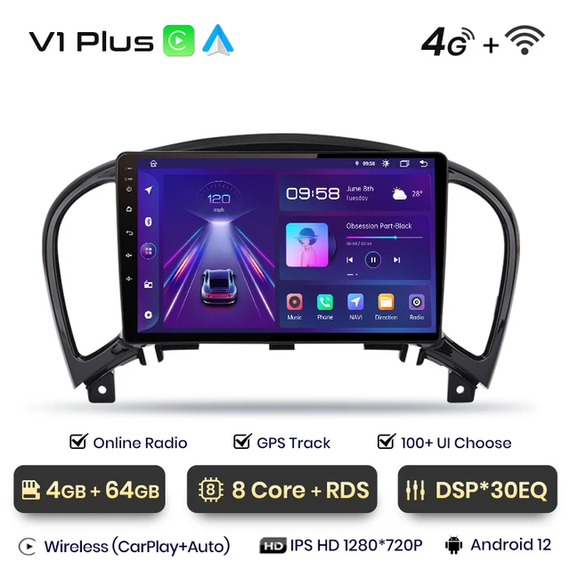 Navigatie Nissan Juke (2010-2014), 4GB RAM 64GB Android 12, 4G SIM, DSP, Carplay si Android auto, dedicata, ecran 9 inch [3]
