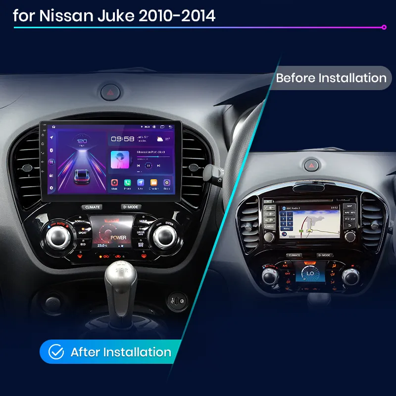 Navigatie Nissan Juke (2010-2014), 4GB RAM 64GB Android 12, 4G SIM, DSP, Carplay si Android auto, dedicata, ecran 9 inch [2]