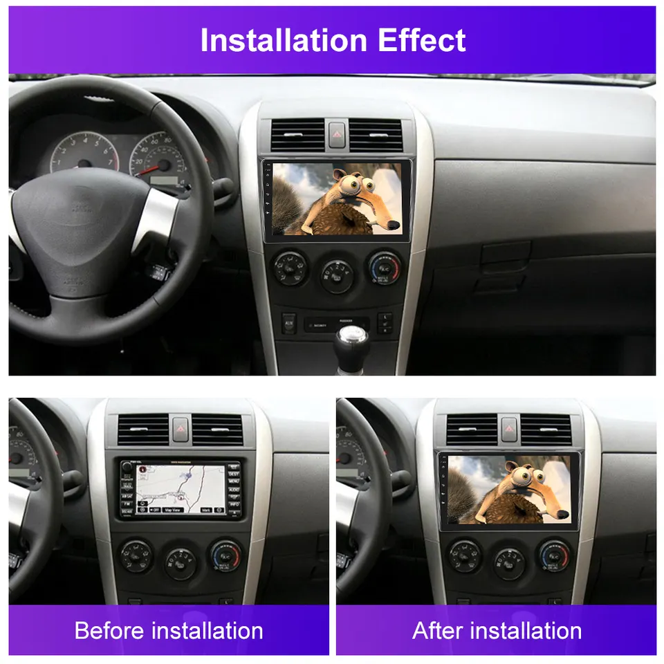 Navigatie Toyota Corolla (2009-2013), 2GB RAM 32GB Android,Carplay si Android auto, dedicata, ecran 9 inch [4]