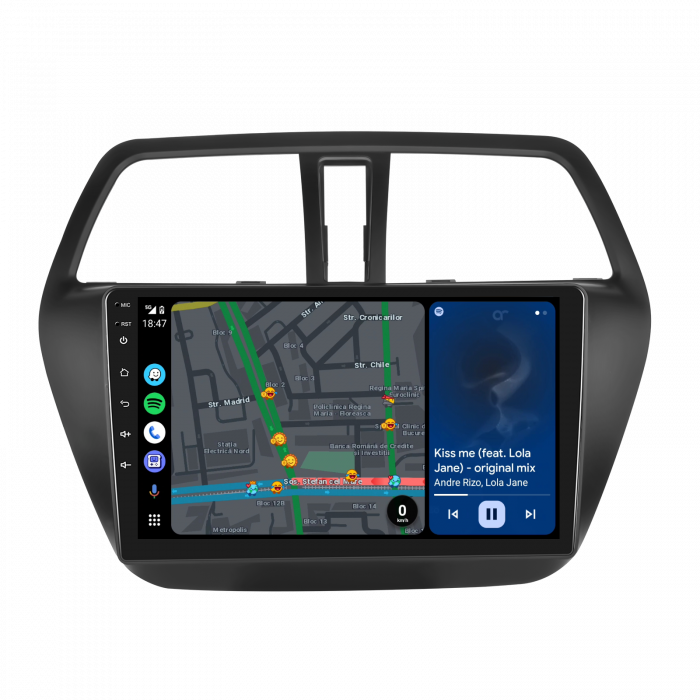 Navigatie Suzuki S-CROSS (2012-2016), Android 12, 4GB RAM 64GB,SIM 4G, DSP, Carplay si Android auto, ecran 9 inch [2]
