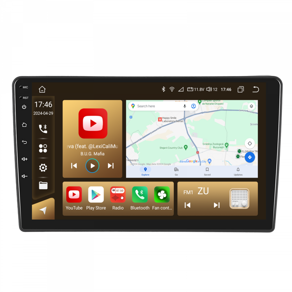 Navigatie Nissan Navara (2006-2012), Android 12, 8GB RAM 128GB, SLOT SIM 4G, DSP, Carplay si Android auto, ecran 9 inch [1]