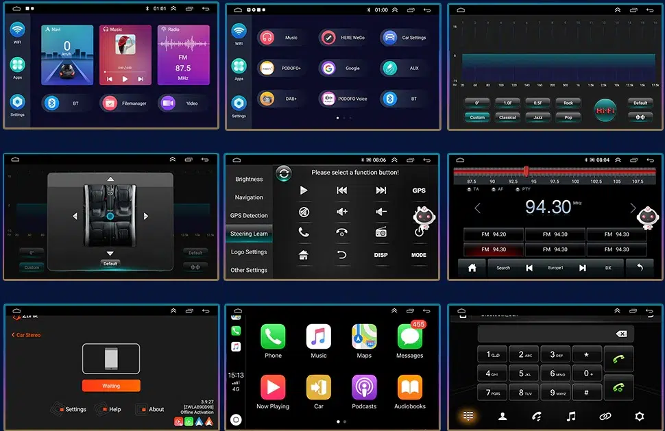 Navigatie X-Trail T32, Android 13 2GB RAM 64GB ROM, CarPlay si Android Auto Wi-fi, Youtube, Waze, ecran HD 10.1 Inch [2]