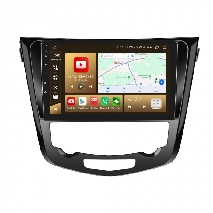 Navigatie NISSAN QASHQAI 2 J11 (2013-2017), Android 12, 8GB RAM 128 GB,SLOT SIM 4G,  DSP, Carplay si Android auto, ecran 10.1 inch [5]
