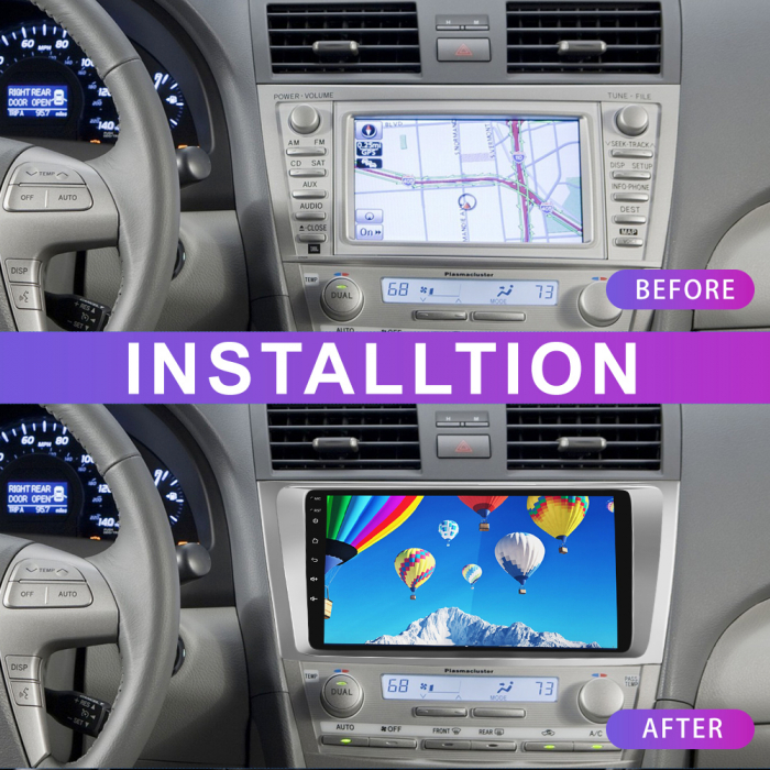 Navigatie Toyota Camry (2006-2011), Android 12, 4GB RAM 64GB, SIM 4G, DSP, Carplay si Android auto, ecran 9 inch [3]