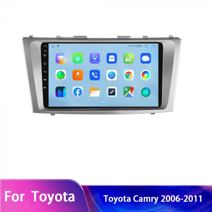 Navigatie Toyota Camry (2006-2011), Android 12, 4GB RAM 64GB, SIM 4G, DSP, Carplay si Android auto, ecran 9 inch [2]