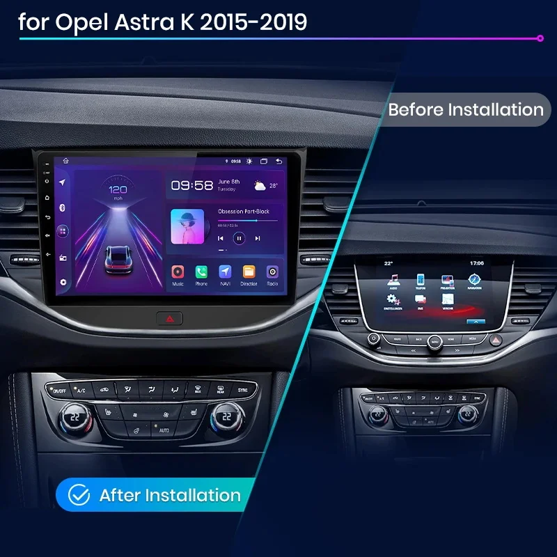 Navigatie Opel Astra K9 (2015-2021) Android 12, 4GB RAM 64GB ROM, SIM 4G, CarPlay si Android Auto, DSP ecran 9 inch [3]