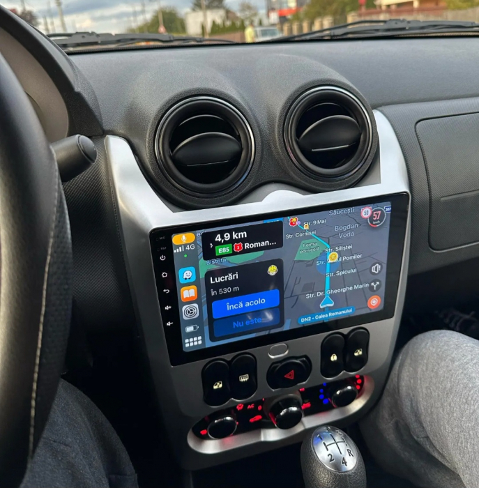 Navigatie Dacia Logan 1 (2008-2013) Android 12, 8GB RAM 128GB ROM, SIM 4G, CarPlay si Android Auto, DSP ecran 9 inch [5]