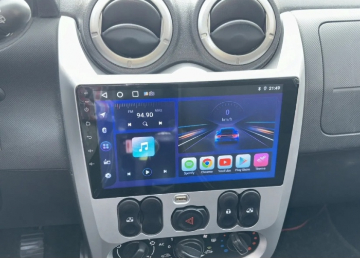 Navigatie Dacia Logan 1 (2008-2013) Android 12, 8GB RAM 128GB ROM, SIM 4G, CarPlay si Android Auto, DSP ecran 9 inch [6]