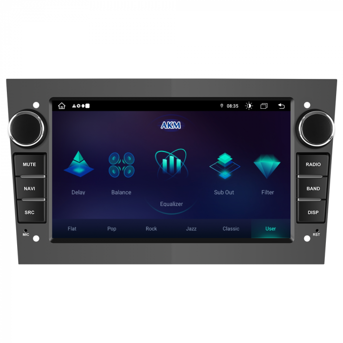Navigație Opel Astra, Vectra, Antara, Corsa, Zafira (2005-2011), Android 12, 4GB RAM, 64GB ROM, Slot SIM 4G, CarPlay, Android Auto, DSP, ecran 7 inch, conectivitate, integrare smartphone, calitate audio superioară. [5]